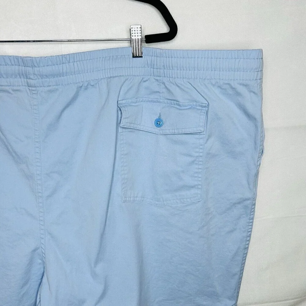 Lands’ End Shorts Men’s 4XL (54-56) Big & Tall Light Blue Outdoor Chino Stretch